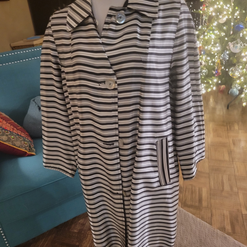 Striped Black and White Coat